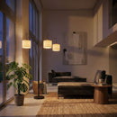 Royal - 3 Arm Arc Floor Lamp, Oil Rubbed Bonze With Linen Shade, 4 Way Rotary Switch - Oil-Rubbed Bronze by HouseOfZazla