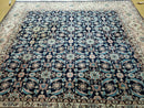 6' X 6' Gorgeous Handmade India Floral Oriental Wool Rug Square Blue Carpet Wow