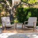 Celestaria 3-Piece Outdoor Chat Set with Adirondack Chairs, Cushions and Side Table by HouseOfZazla