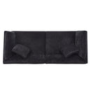 83.50" Modern Flared Arms Sofa (Black) by HouseOfZazla