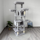 68-Inch Multi-Level Cat Tree with Hammocks & Scratching Posts