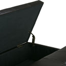 Dover - Square Coffee Table Storage Ottoman - Tanners Brown by HouseOfZazla