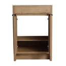 24" Freestanding Bathroom Vanity with White Ceramic Sink & 2 Soft-Close Cabinet Doors ((KD-PACKING),BVB02424IMO-G-