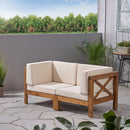 Brava - X Back Loveseat - Beige by HouseOfZazla