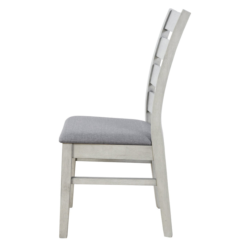 6-Piece Retro 59"L Rectangular Dining Table Set, Table with Unique Legs and 4 Upholstered Chairs & 1 Bench for Dining Room and Kitchen (White)