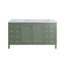 James Martin Chicago 60" Double Bathroom Vanity, Smokey Celadon