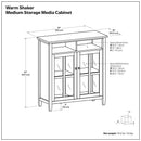 Warm Shaker - Handcrafted Medium Storage Media Cabinet by Unique Piece Furniture
