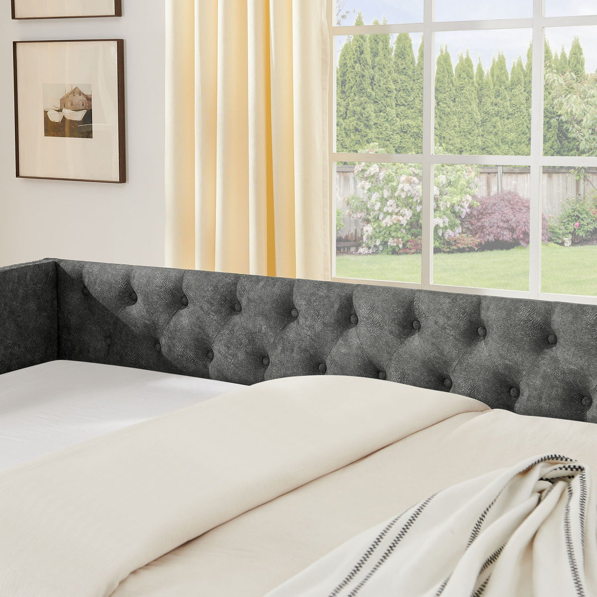 Upholstered Daybed With USB Charging & Pull Out Bed, photo 40 of 40