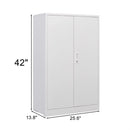 Metal Storage Cabinet With Locking Doors And Adjustable Shelf, Folding Filing Storage Cabinet, Folding Storage Locker Cabinet For Home Office, School, Garage by Unique Piece Furniture