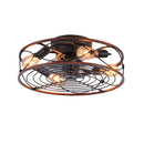 20'' Mounting Type Caged Ceiling Fan with Lights and Remote Control by HouseOfZazla