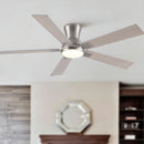 Low Profile Flush Mount Intergrated LED Ceiling Fan With Light And Reversible Quiet Motor by Unique Piece Furniture