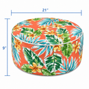 Outdoor Inflatable Ottoman - Tropical Palm Leaves