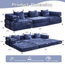 Convertible Floor Sofa Bed, Boneless Modular Sectional Sofa For Living Room by Unique Piece Furniture