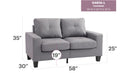 Upholstered Track Arm Loveseat For Cozy Spaces by HouseOfZazla