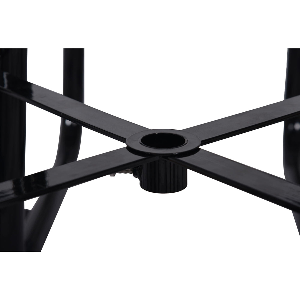 Square Outdoor Steel Picnic Table, With Umbrella Pole, photo 13 of 17