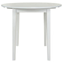 Bucknell 3-piece Round Drop Leaf Dining Table Set White