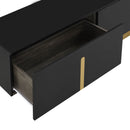 TV Stand With 1 Drawer, 2 Cabinets And Adjustable Shelves by HouseOfZazla