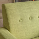 Nebulize Upholstered Fabric Club Chair With Button Tufted And Square Off Arm And Back by HouseOfZazla
