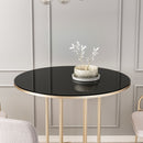 36" Round Tempered Glass Table Top Black Glass 1 / 4" Thick Round Polished Edge - Black by HouseOfZazla