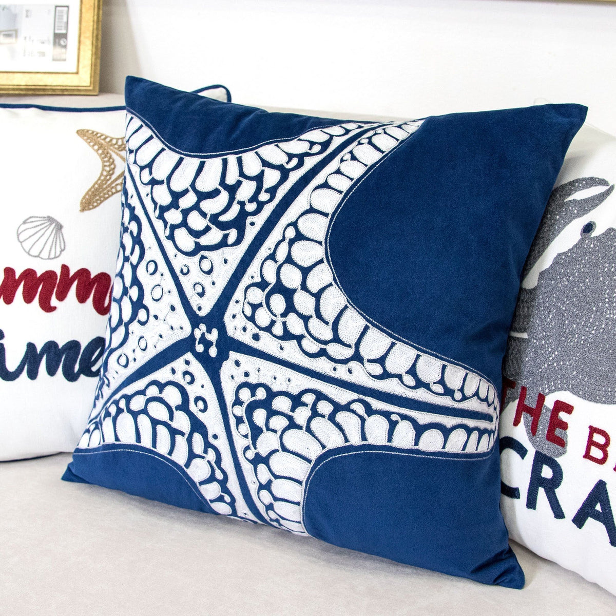 Seastar Starfish Pillow Cover - Indigo, photo 7 of 7