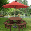 8 Person Wooden Picnic Table Outdoor Camping Dining Table with Seat by HouseOfZazla