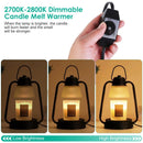 Electric Wax Melt Warmer Lamp Dimmable Fragrance Warmer Wax Candle Melter with 2 GU10 Bulbs Hanging Hook for Living Room Bathroom Office Table Decor