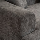 Modern Style Ultra Smooth Curved Sofa With 3 Pillows