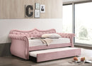 Adkins Daybed & Trundle, Pink Velvet