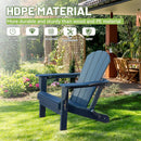 Adirondack Chair with Foldable Design and Built-In Cup Holder by HouseOfZazla