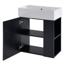 Modern Floating Bathroom Vanity With Ceramic Basin Perfect For Small Bathrooms by HouseOfZazla