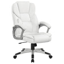 Kaffir - Upholstered Adjustable Home Office Desk Chair With Ergonomic Support And Smooth Swivel - White by HouseOfZazla