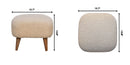 Square Footstool - Cream by HouseOfZazla