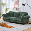 3 Seater Sofa With Tufted Upholstery, Rolled Arms, Nailhead Trim by Unique Piece Furniture