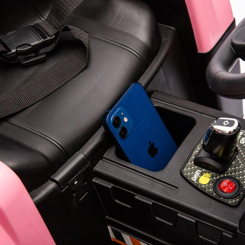 Ride on Tractor with Trailer,24V Battery Powered Electric Tractor Toy, 200wx2motor 1.86-4.97MPH/Remote Control,electric car for kids,Three speed adjustable,USB,MP3, Bluetooth,LED light, safety belt