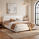 Minimalist Curved Headboard Teddy Bear Plush Bed, Queen by HouseOfZazla