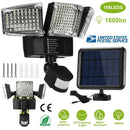 Solar Lights Outdoor 188 LEDs 1600lm Solar Security Lights Motion Sensor Lights 270¡Lighting Angle Waterproof Dusk to Dawn Solar Wall Lights 360¡Rotat