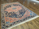 4.5' X 6.5' Handmade Antique Fine Indian Wool Rug Carpet Red