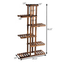 6 Tier Garden Wooden Shelf Storage Plant Rack Stand by LJGDeals