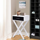 Modern X-Shape Accent Side End Table-Black by LJGDeals