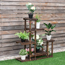 6-Tier Garden Wooden Plant Flower Stand Shelf for Multiple Plants Indoor or Outdoor by LJGDeals