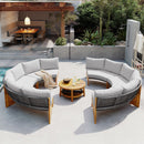 6 - Person Outdoor Seating Group with Cushions and A Coffee Table