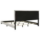 Dorian Fabric Upholstered California King Panel Bed Cream