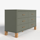 6-Drawer Double Dresser in Olive by HouseOfZazla