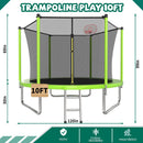 10FT Trampoline with Basketball Hoop and Ladder