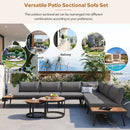 Modern Outdoor Sectional Sofa Set With Nesting Coffee Tables by HouseOfZazla