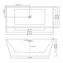 Glossy Freestanding Soaking Tub With Drain, Spacious Stand Alone Bathtub For Bathrooms - Glossy White by HouseOfZazla