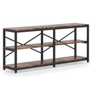 Console Table With X Back Design, Extra Long Storage by HouseOfZazla