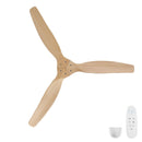 Low Profile Flush Ceiling Fan Without Light - Matte White / White by HouseOfZazla