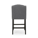 Vienna Fabric Tufted Counter Stool With Nailhead Accents (Set of 2) by HouseOfZazla