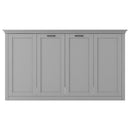 Twin Size Murphy Bed With Cabinet Storage - Gray by HouseOfZazla